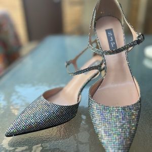 SJP Abute heel EU 38.5 Scintillate Silver - too small gift